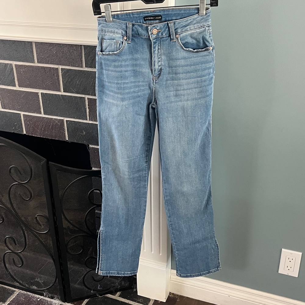 Sincerly Jules Straight leg split leg jeans - Picture 8 of 9
